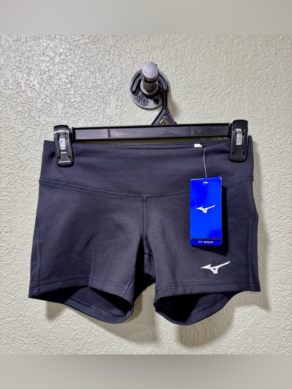 Mizuno Women's Black Victory Shorts with White Logo Small NWT